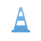 road network update cone icon
