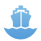 commercial shipping ship water icon