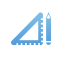 port plannning pencil and ruler icon