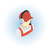 cargo owner person with headset icon